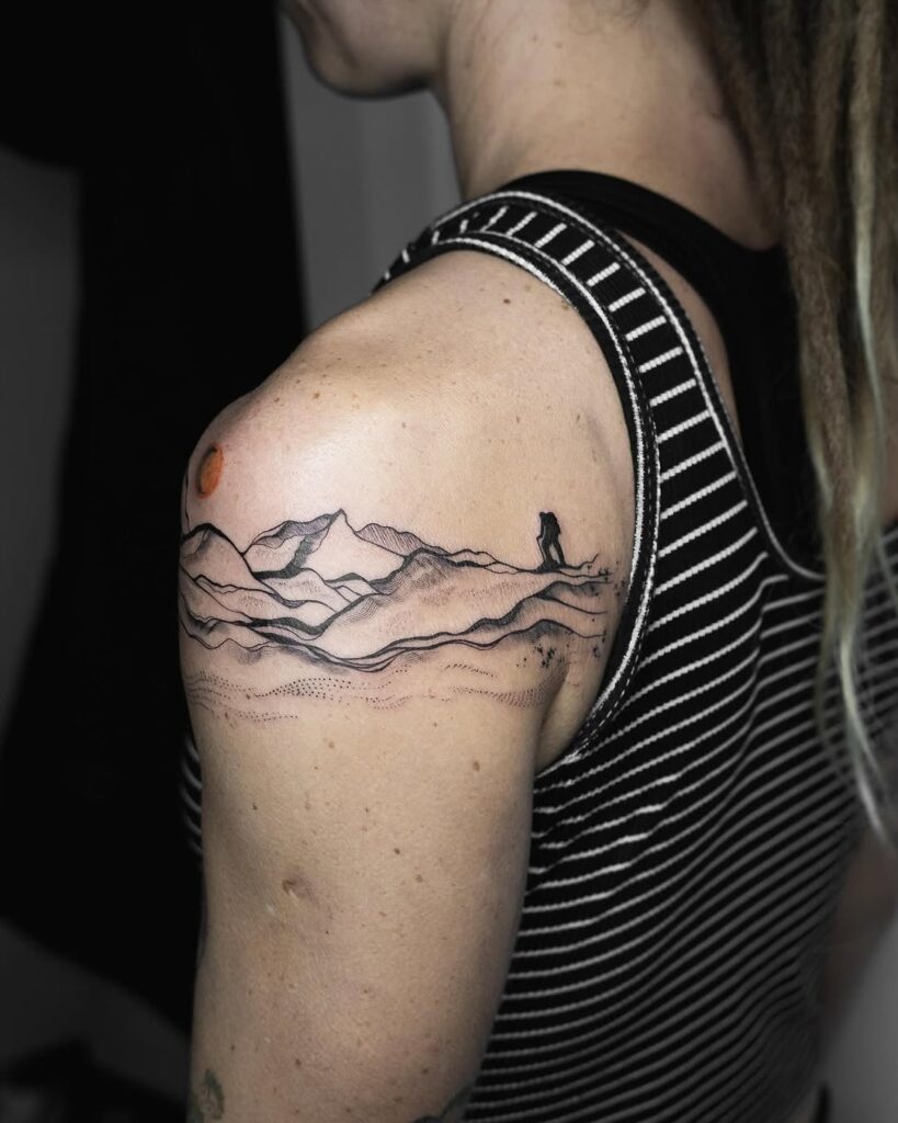 Artistic Mountain Tattoo