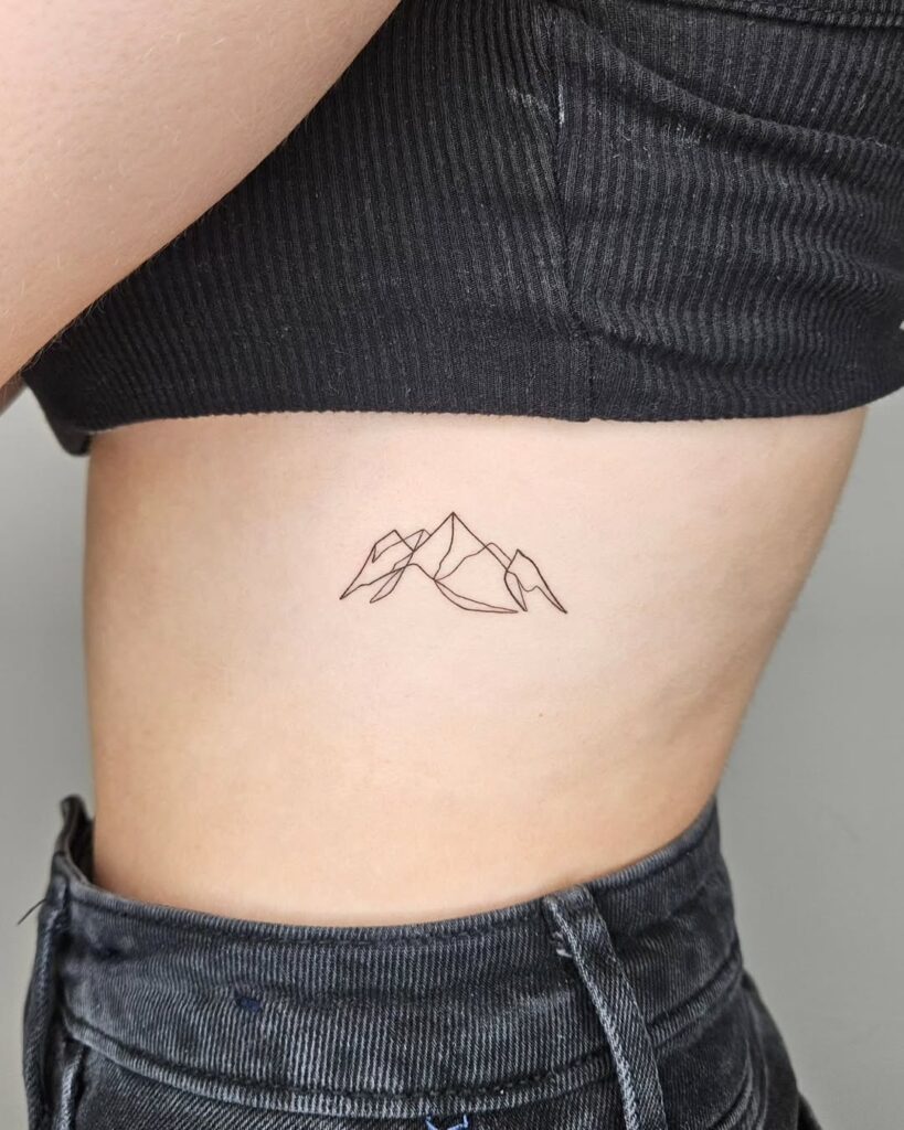 Minimalistic Mountain Tattoo