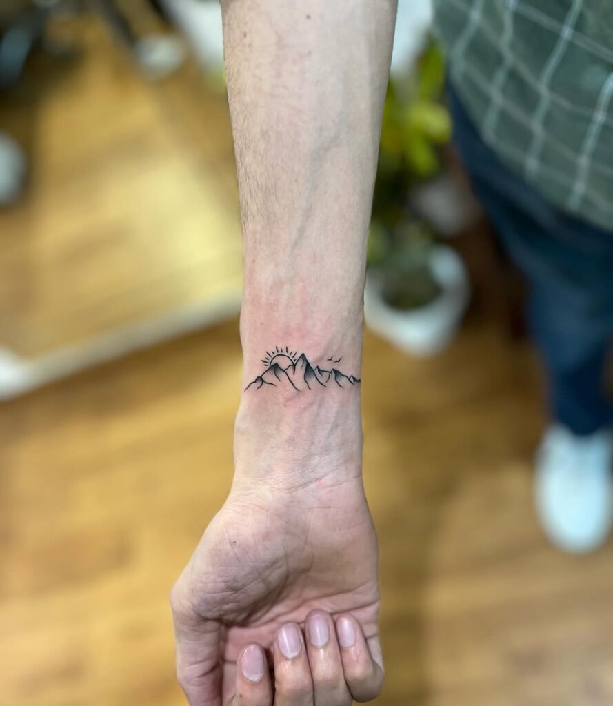 Tiny Mountain Inked On The Wrist