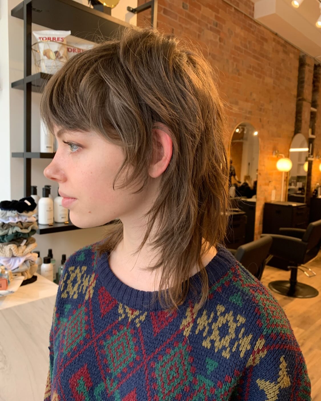 14. Mushroom Brown Shag Mullet with Layered Ends (Shaggy Mullet Haircut)