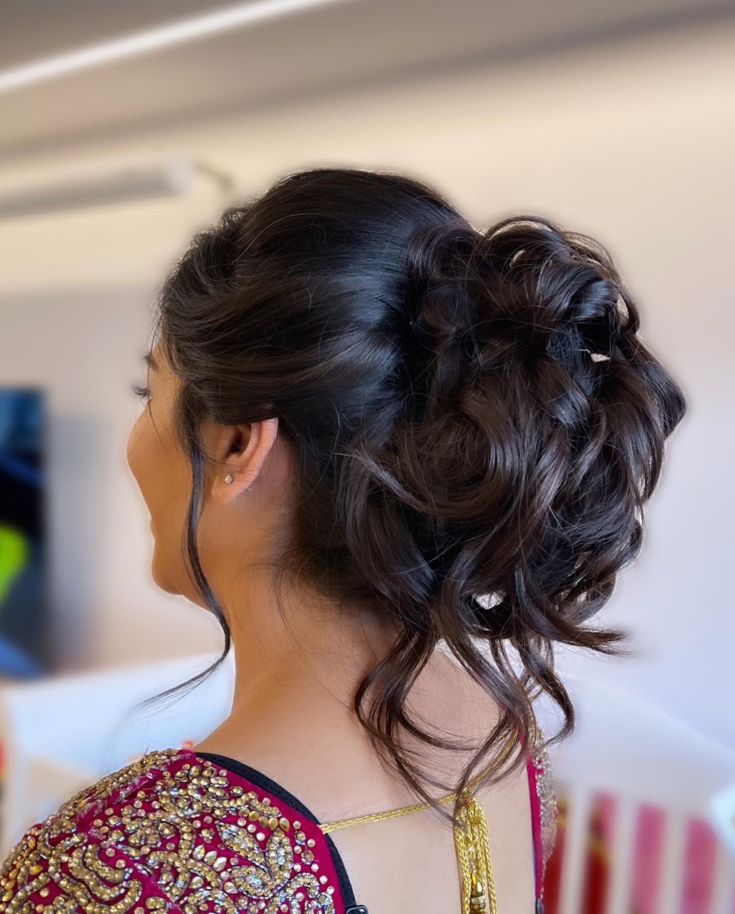3. Textured Curly Updo with Dark Hair (Elegant Hairstyles)