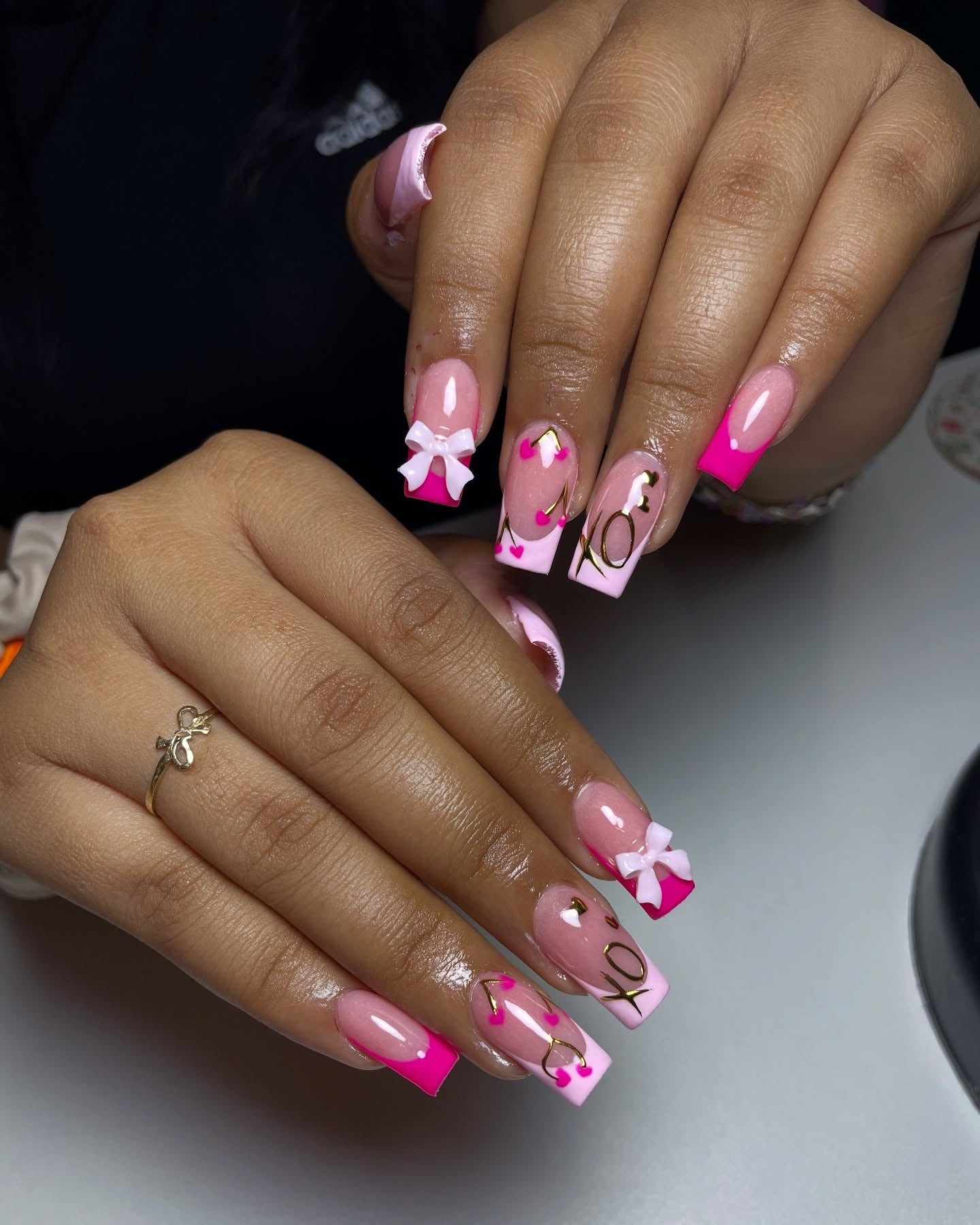 15. Glossy Nude with Framed French Outline (Small Coffin Nail Ideas)