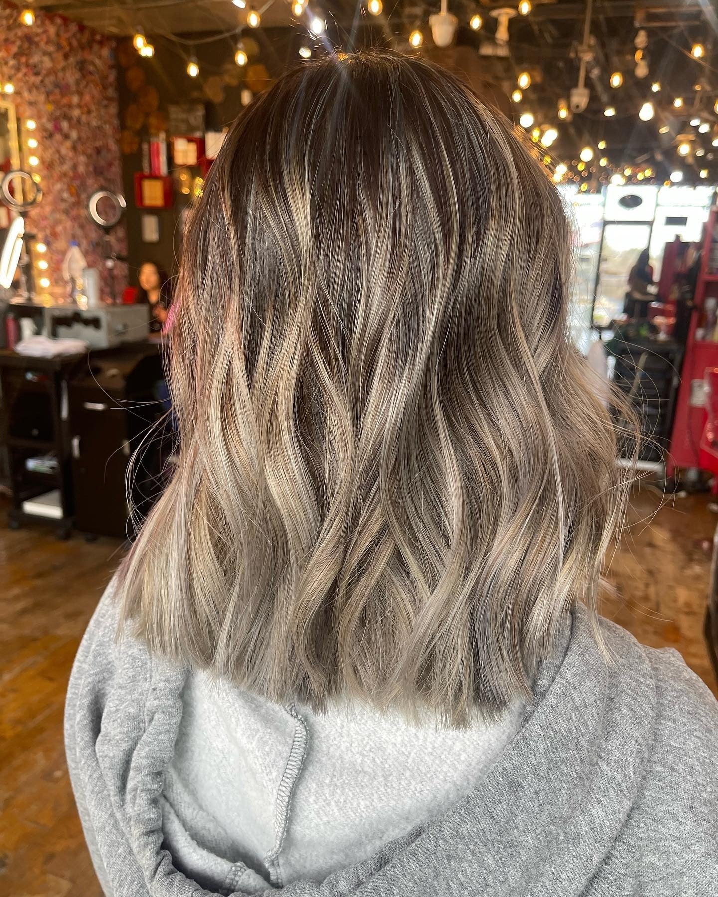 13. Smoky Blonde Lob (Light Hair Color)