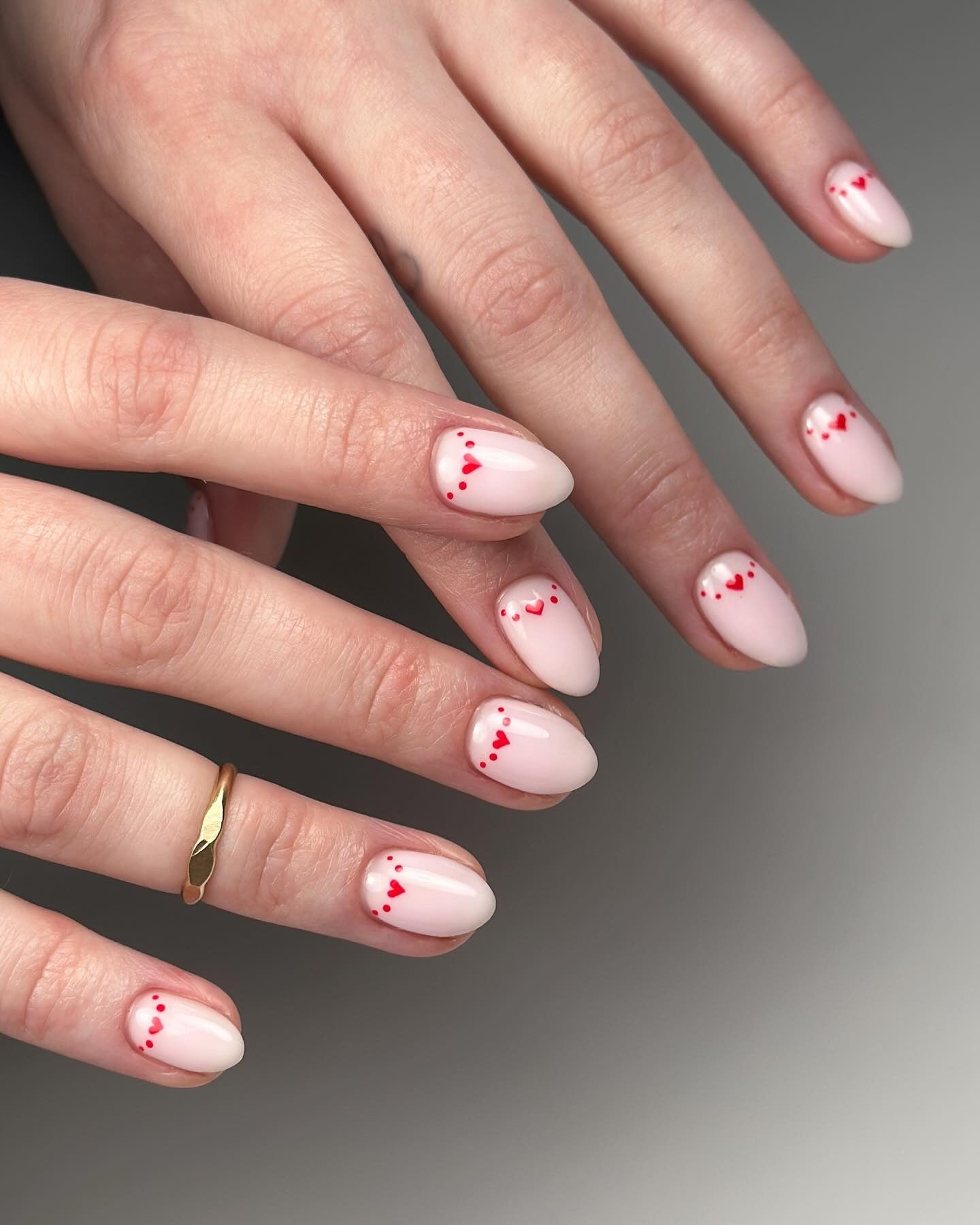 15. Minimal Heart Cuticle Accents (Heart Nail Ideas)