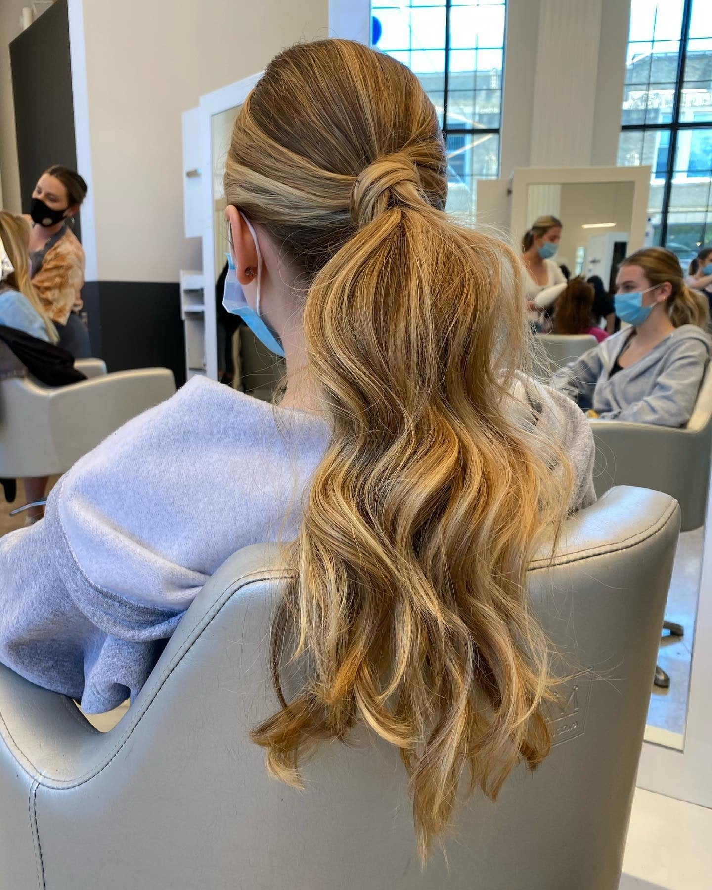 8. Relaxed Textured Ponytail – Golden Honey Blonde (Ponytail Hairstyles)