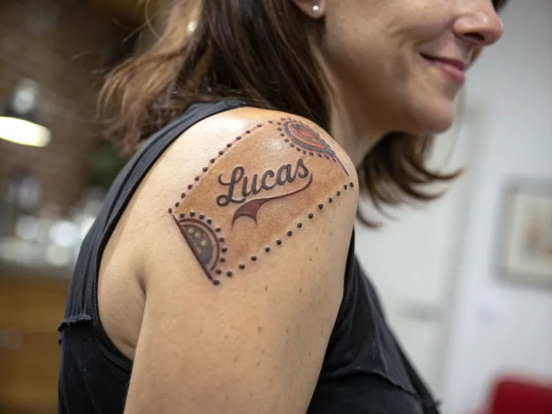 Leatherwork Name Tattoo