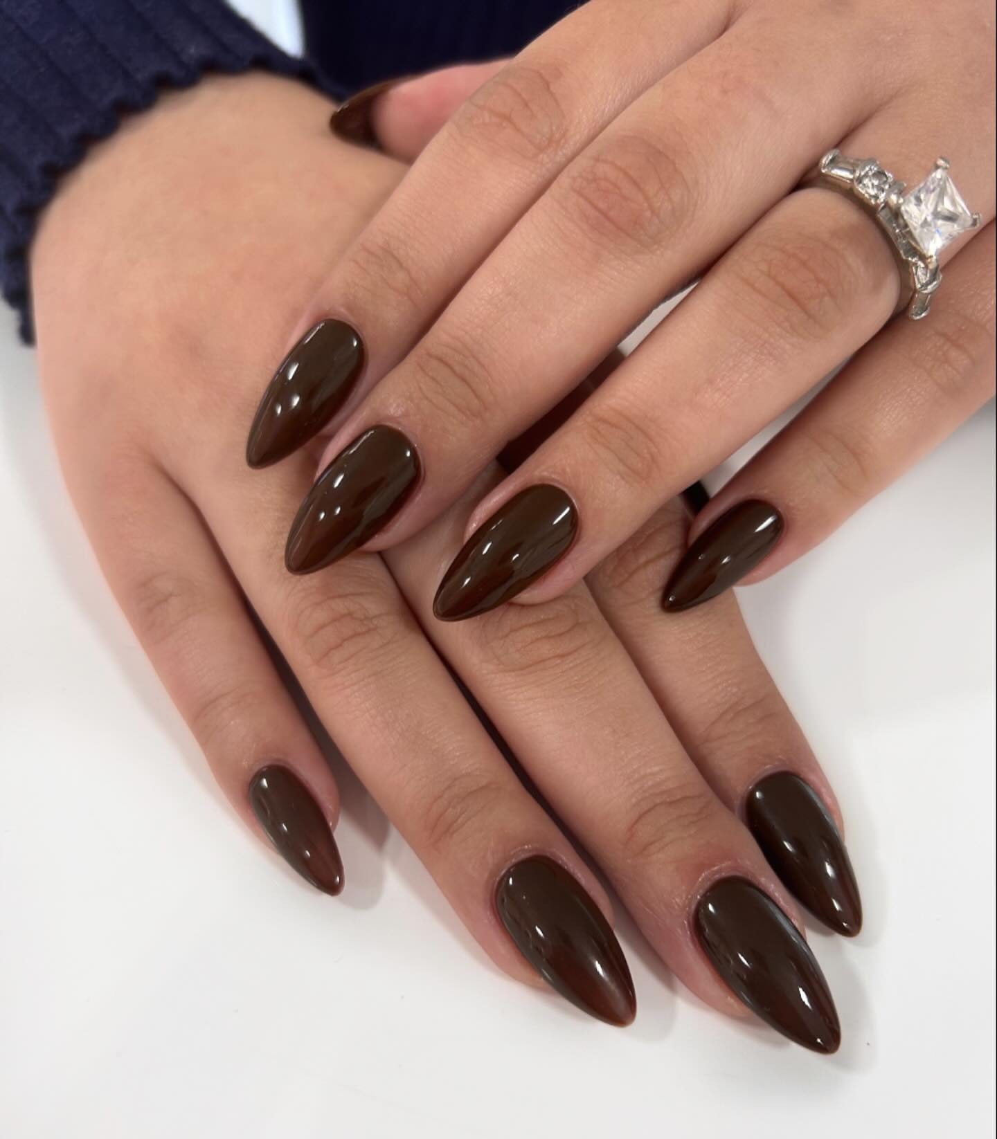 7. Deep Gloss Espresso (Brown Nail Ideas)