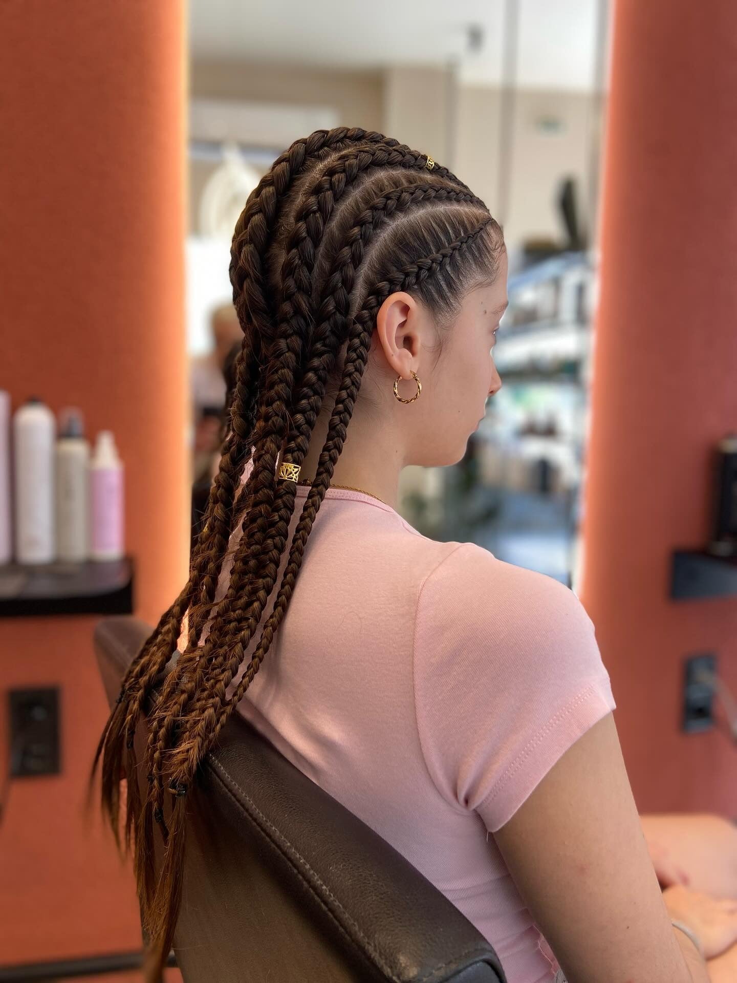 16. Cornrows with Golden Hair Accessories (Cornrow Hairstyles)