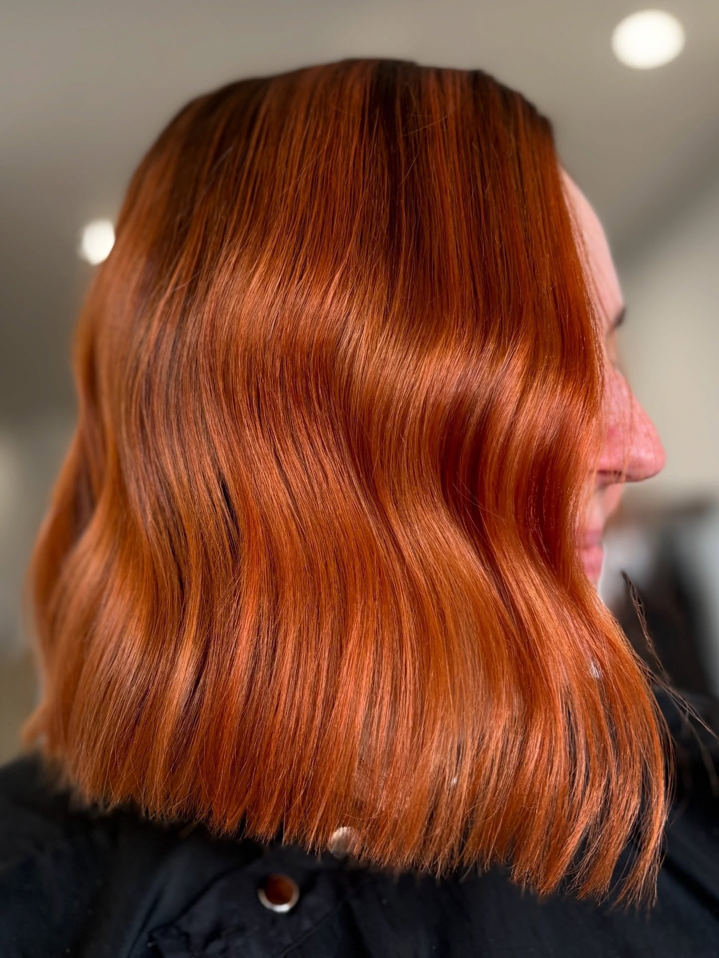 10. Glossed Vintage Copper Bob (Copper Hair Color)