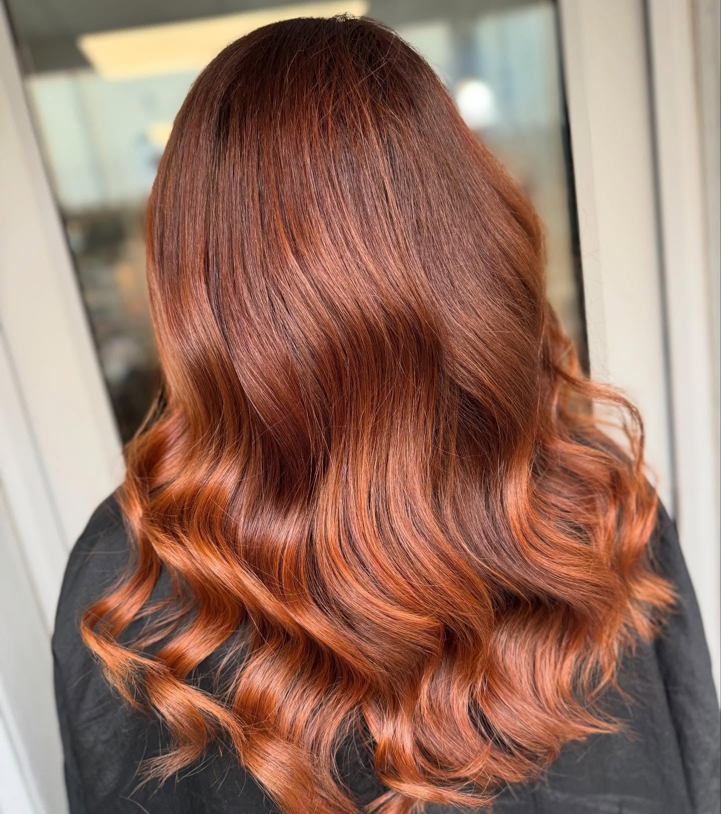 16. Rich Auburn Copper with Sculpted Curls (Copper Hair Color)