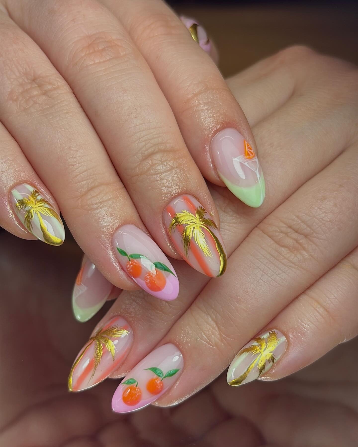 4. Tropical Citrus Mix (Nail Art Ideas)