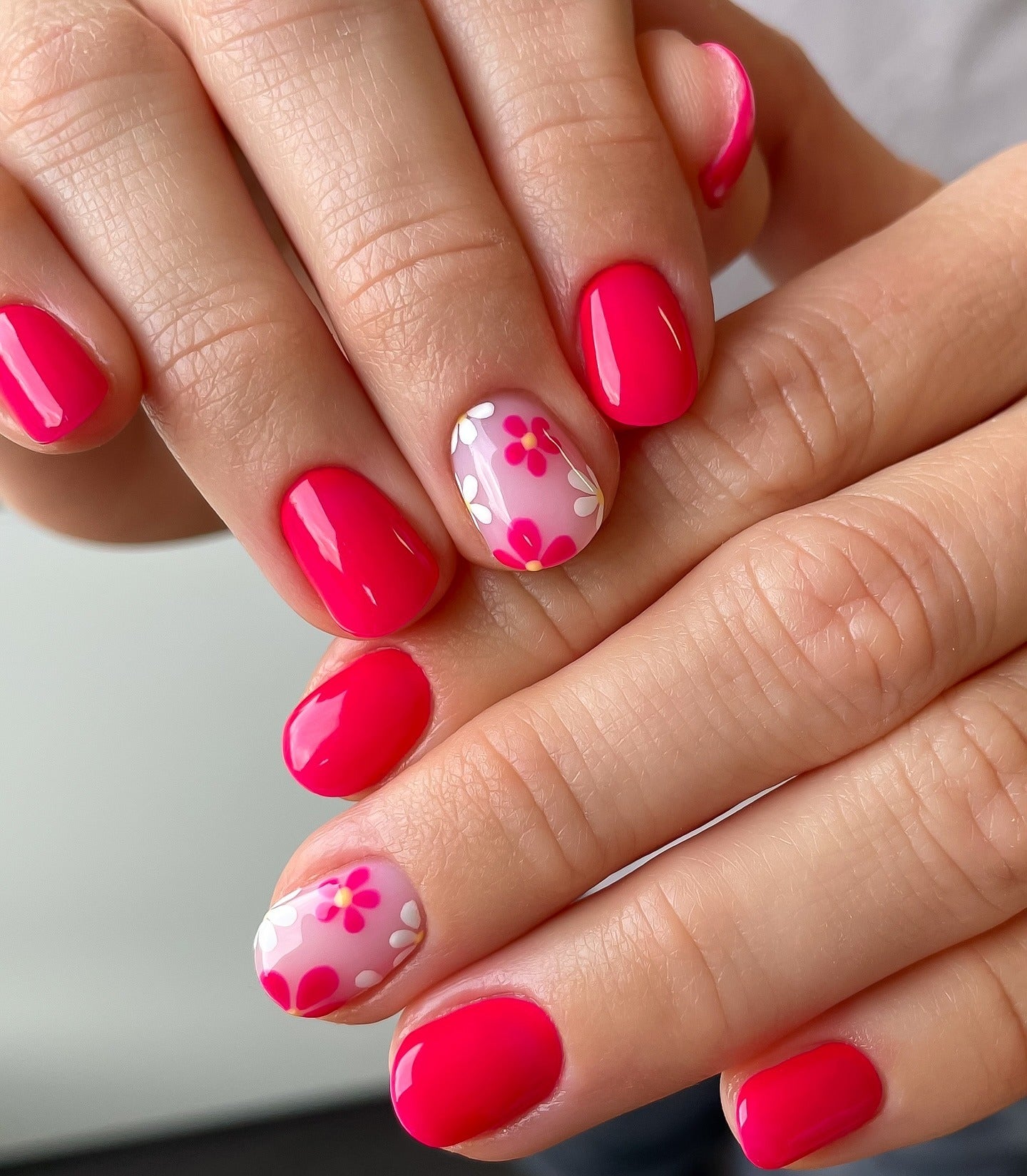 11. Fuchsia Bloom Pop (Nail Art Ideas)
