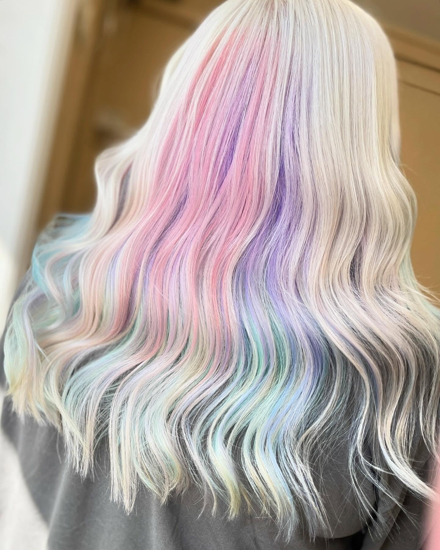16. Platinum Pastel with Rainbow Underglaze (Pastel Hair Colors)