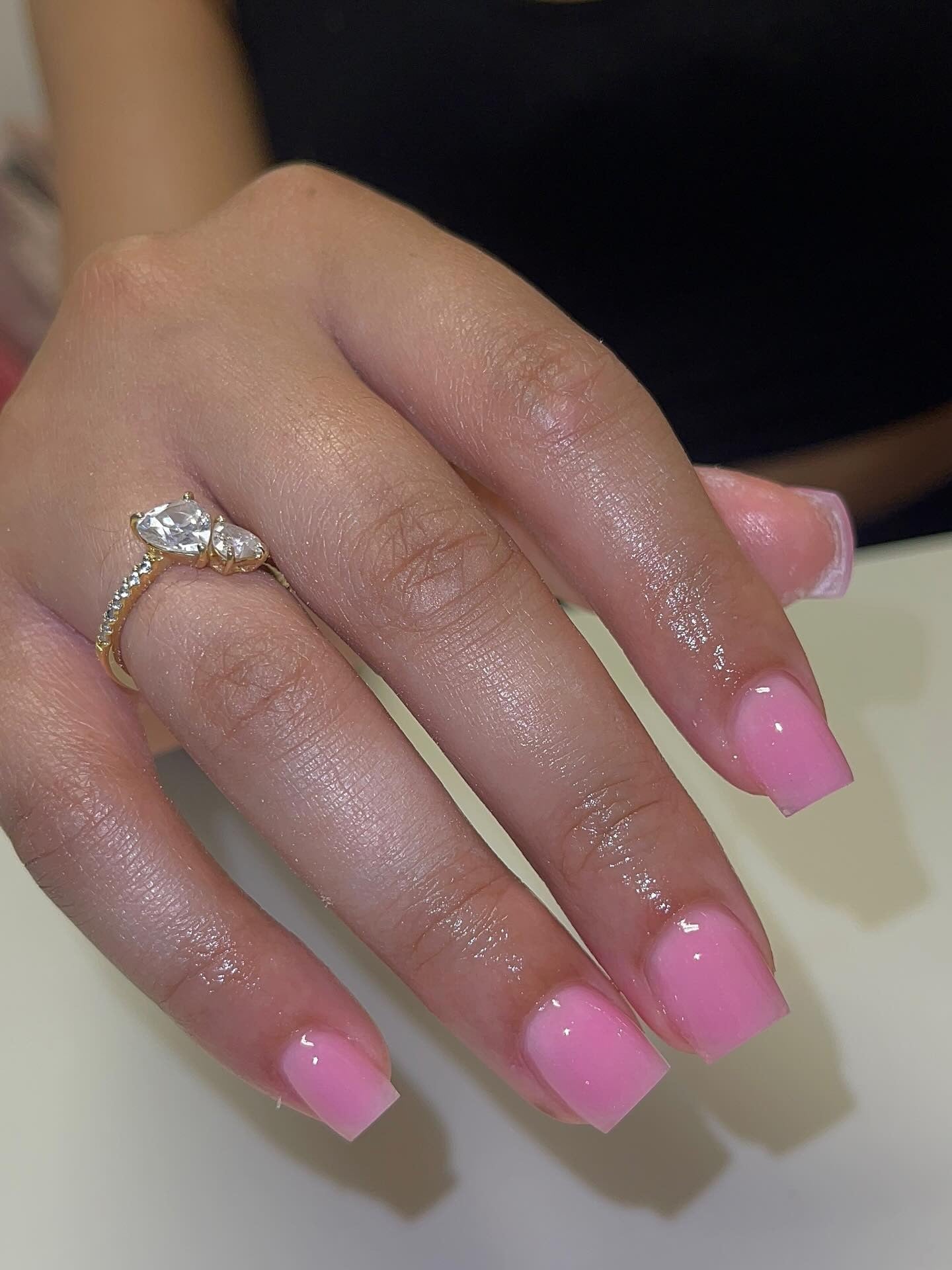 8. Rosy Baby Pink Squared Gloss (Cute Nail Ideas for Short Nails)