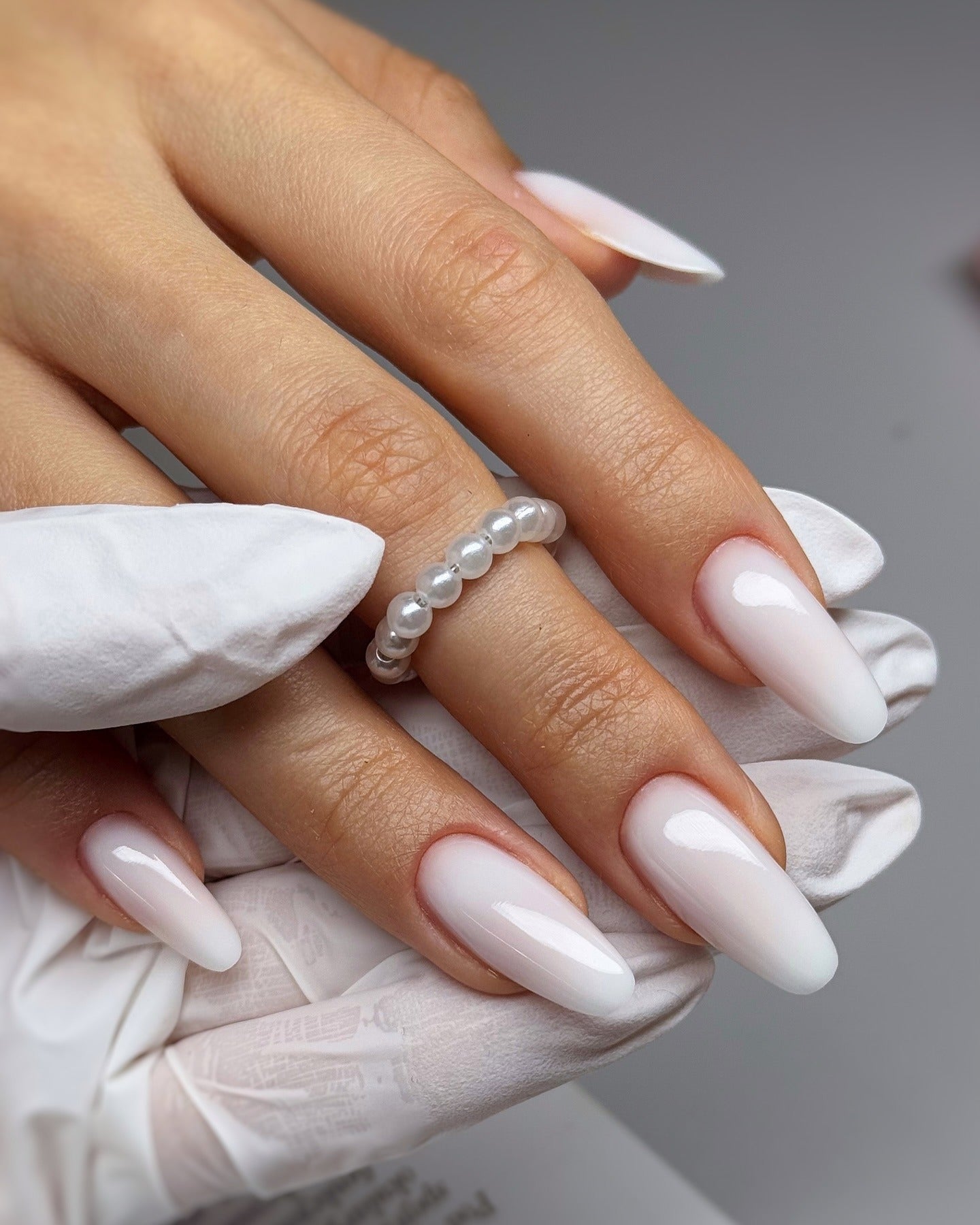 1. Soft White Almond Ombre (Classy Nail Ideas)