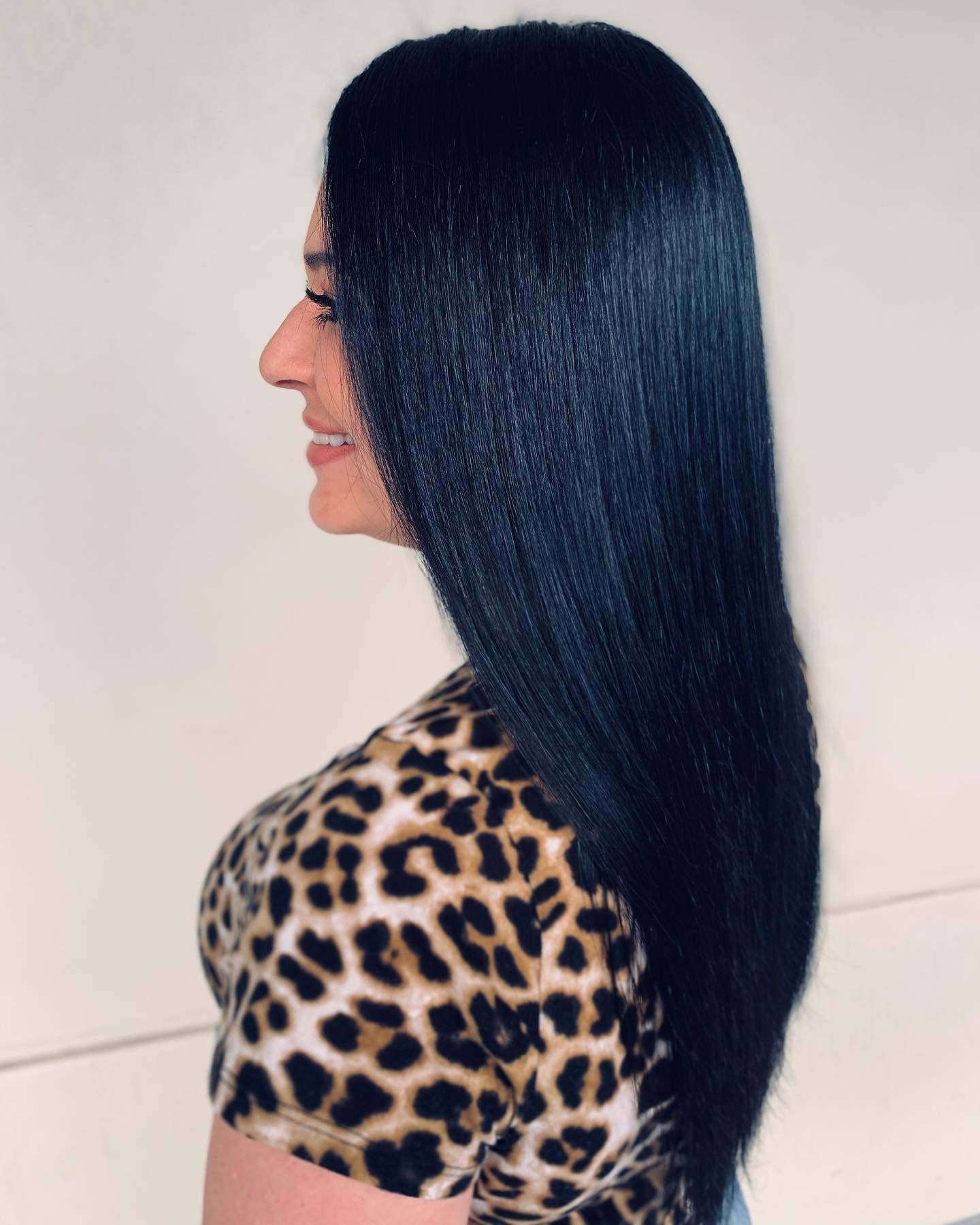 2. Glossy Blue-Black Straight (Blue Black Hair Color)