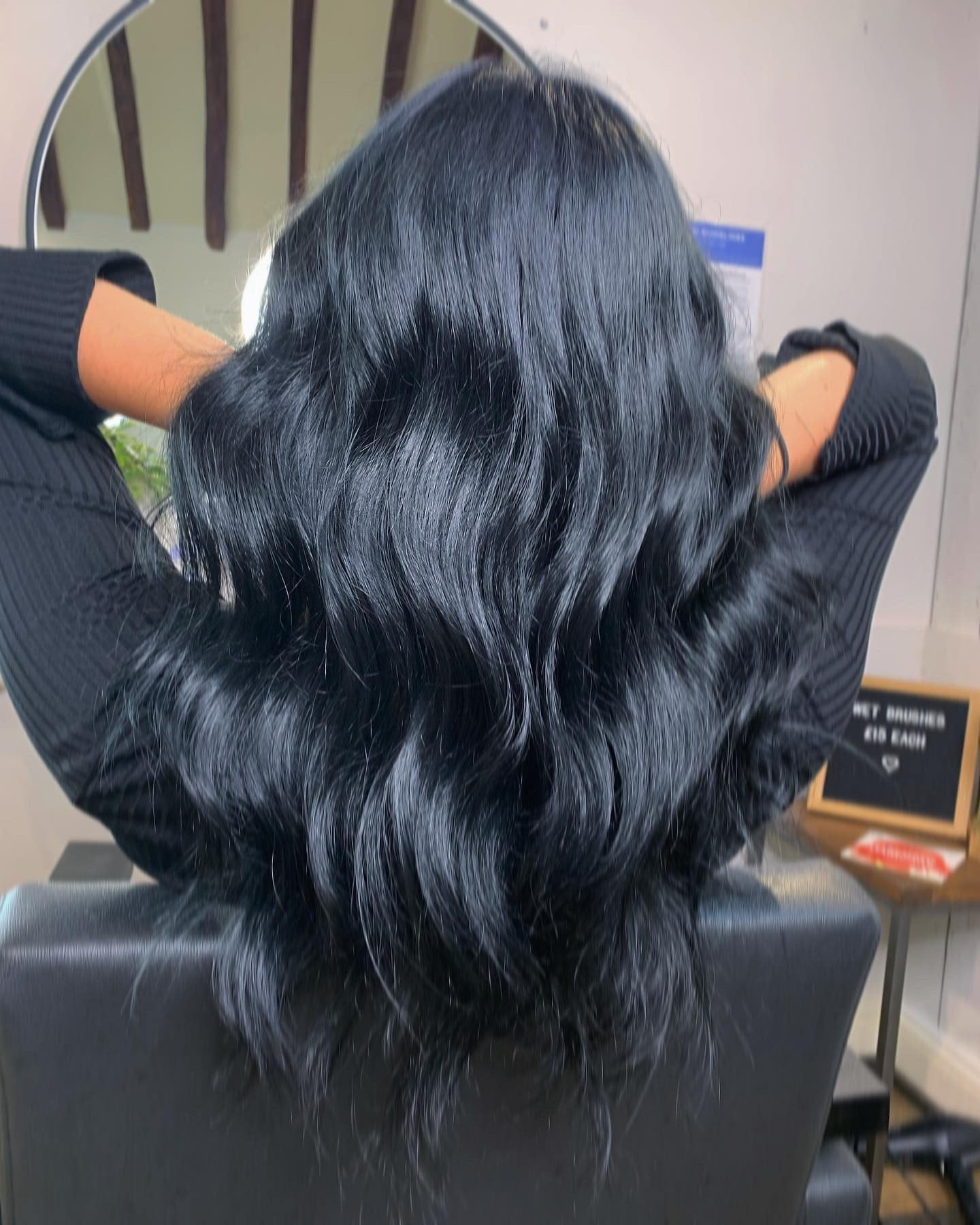 10. Softly Tousled Blue-Black (Blue Black Hair Color)