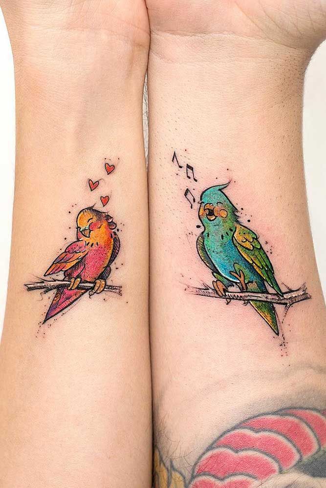 Minimalist Love Birds