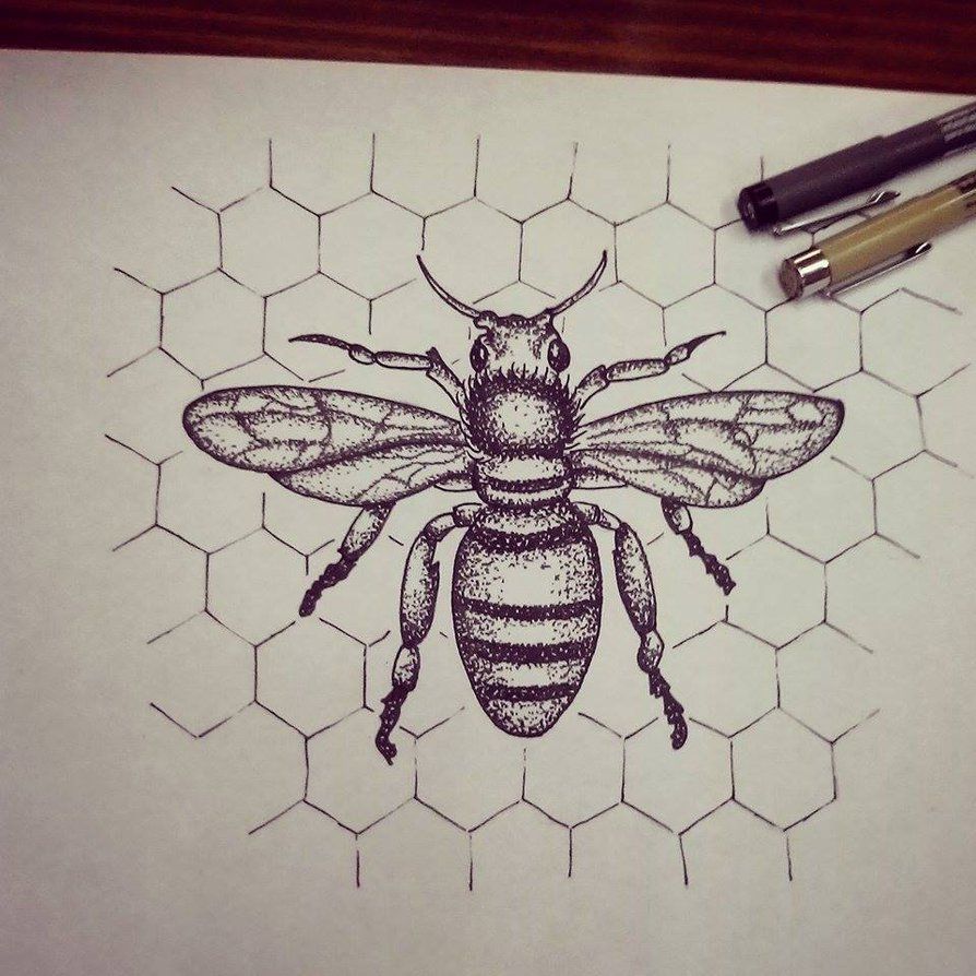 Bee dotwork by Wesche on DeviantArt