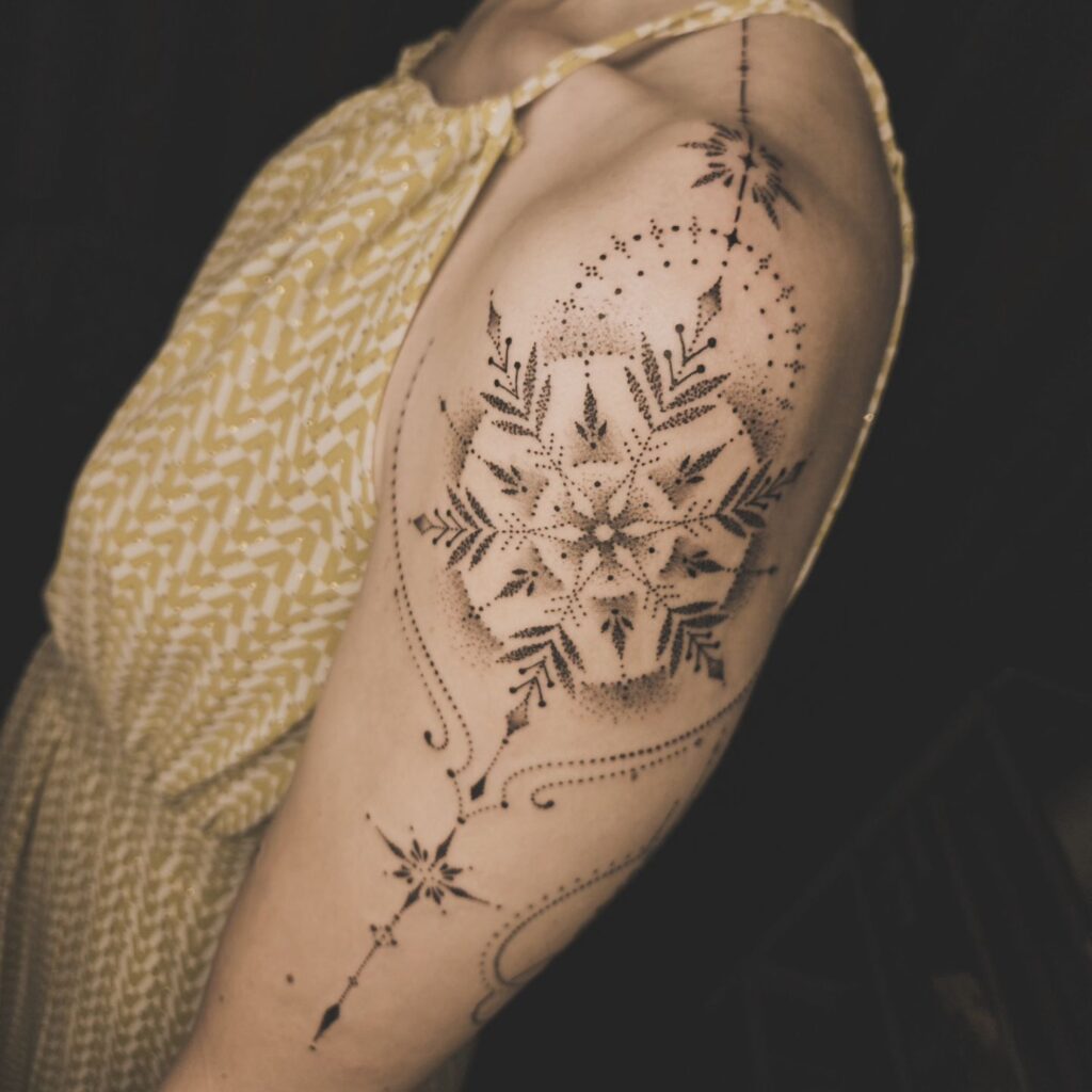 Ornamental Snowflake Tattoo