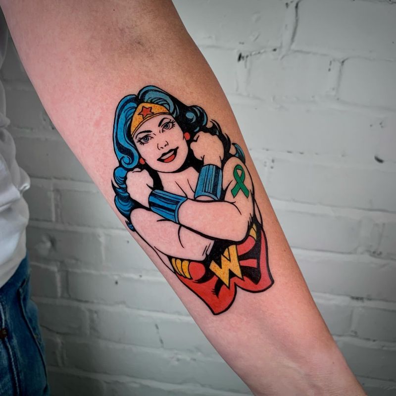 Wonder Woman Pop Culture Tattoo