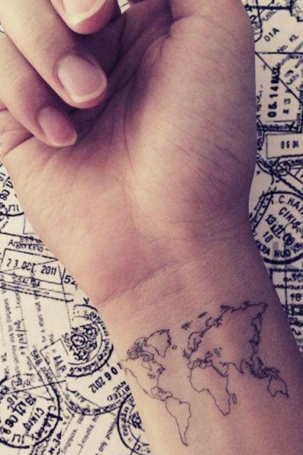 Wanderlust World Map Outlines