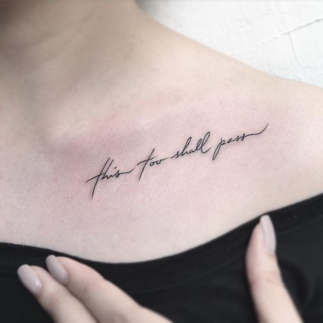 Literary Quote Collarbone Ink