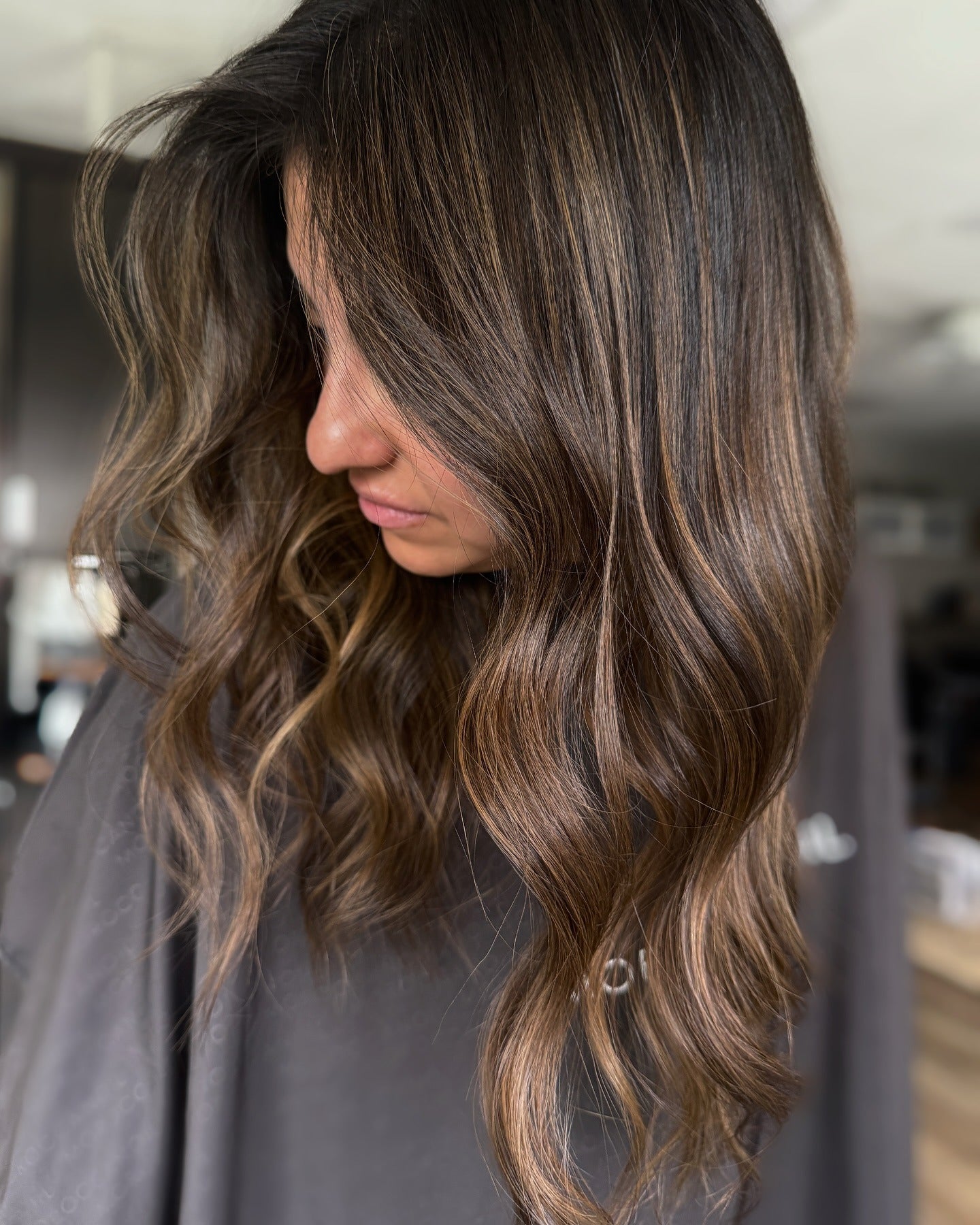 5. Brunette with Caramel Ribbons (Brunette Hair Color)