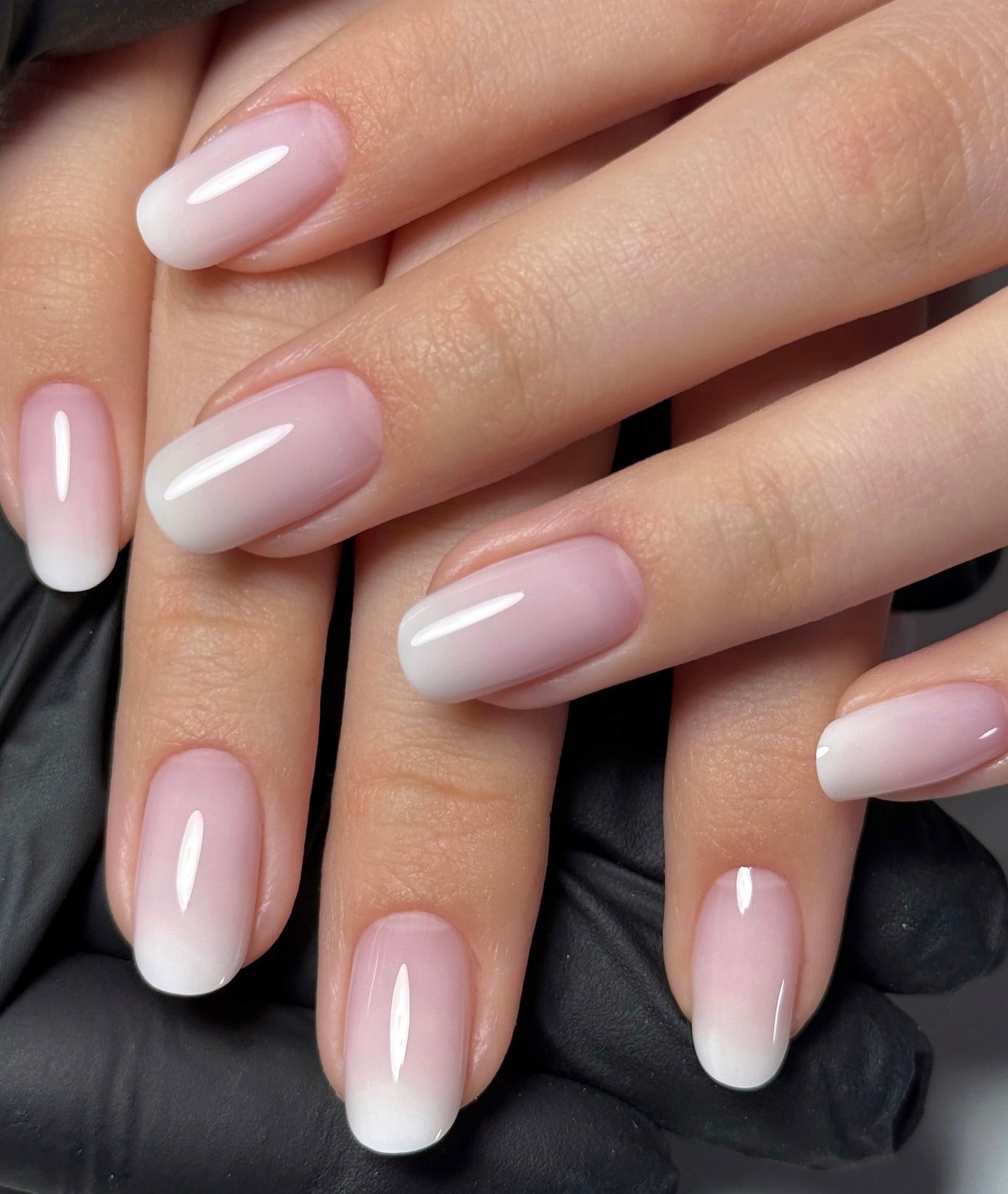 4. Soft White French Ombre Square (Ombre Nail Ideas)