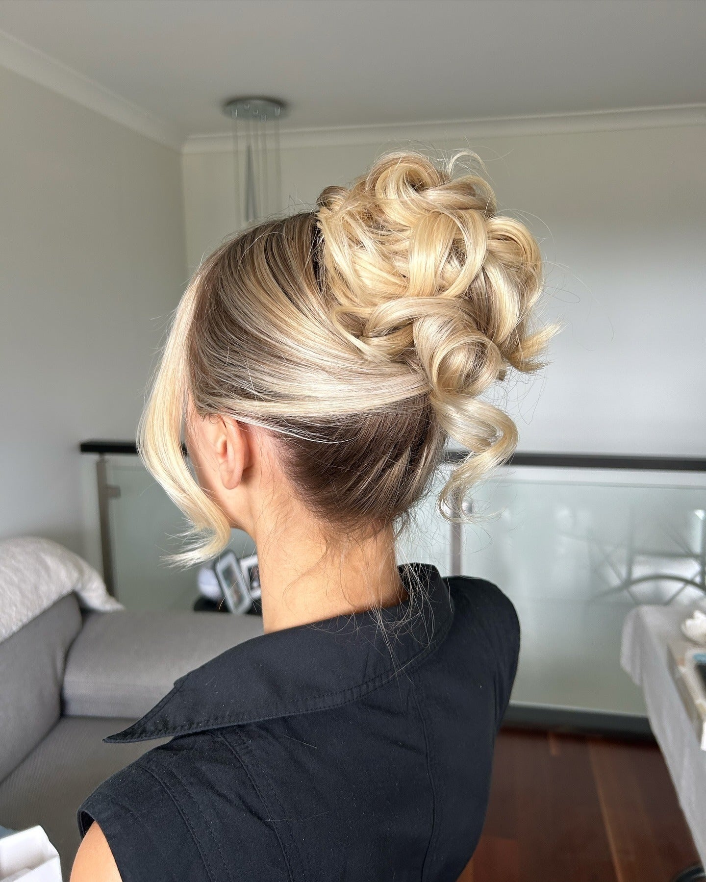 1. Voluminous Blonde Curly Updo (Updo Hairstyles)