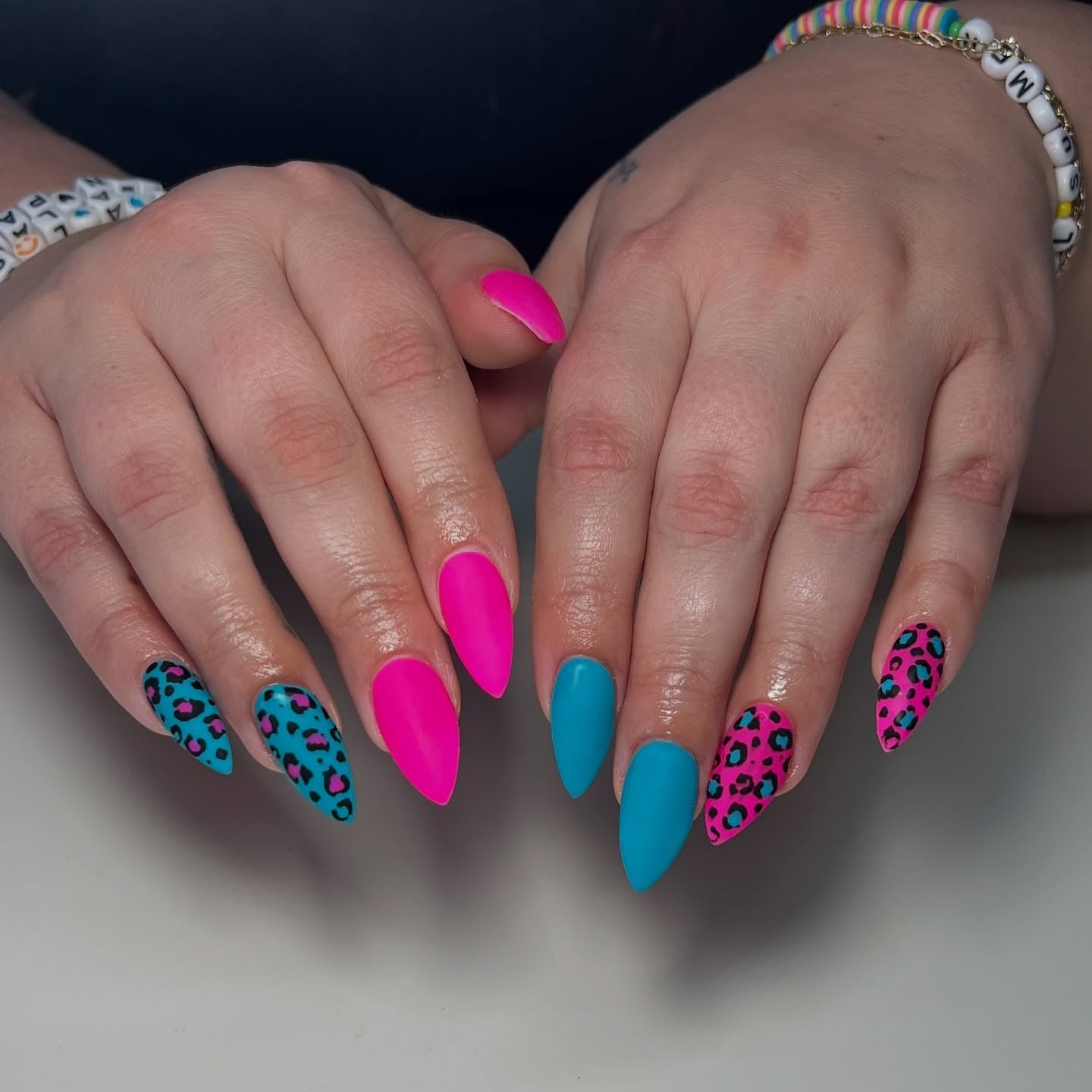 9. Electric Leopard in Neon Brights (Cheetah Nail Ideas)