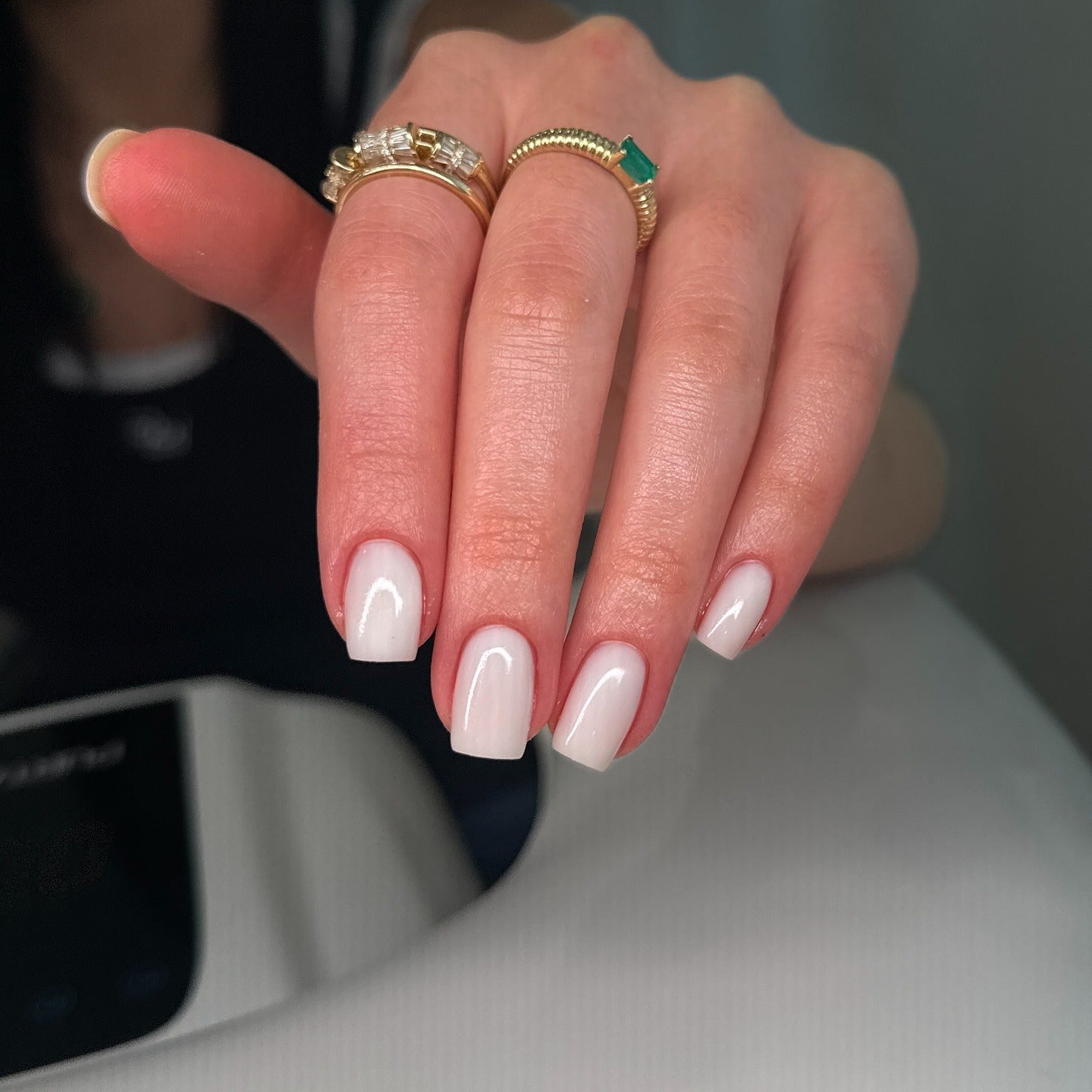 1. Classic Milky Square Nails (Milky Nail Ideas)