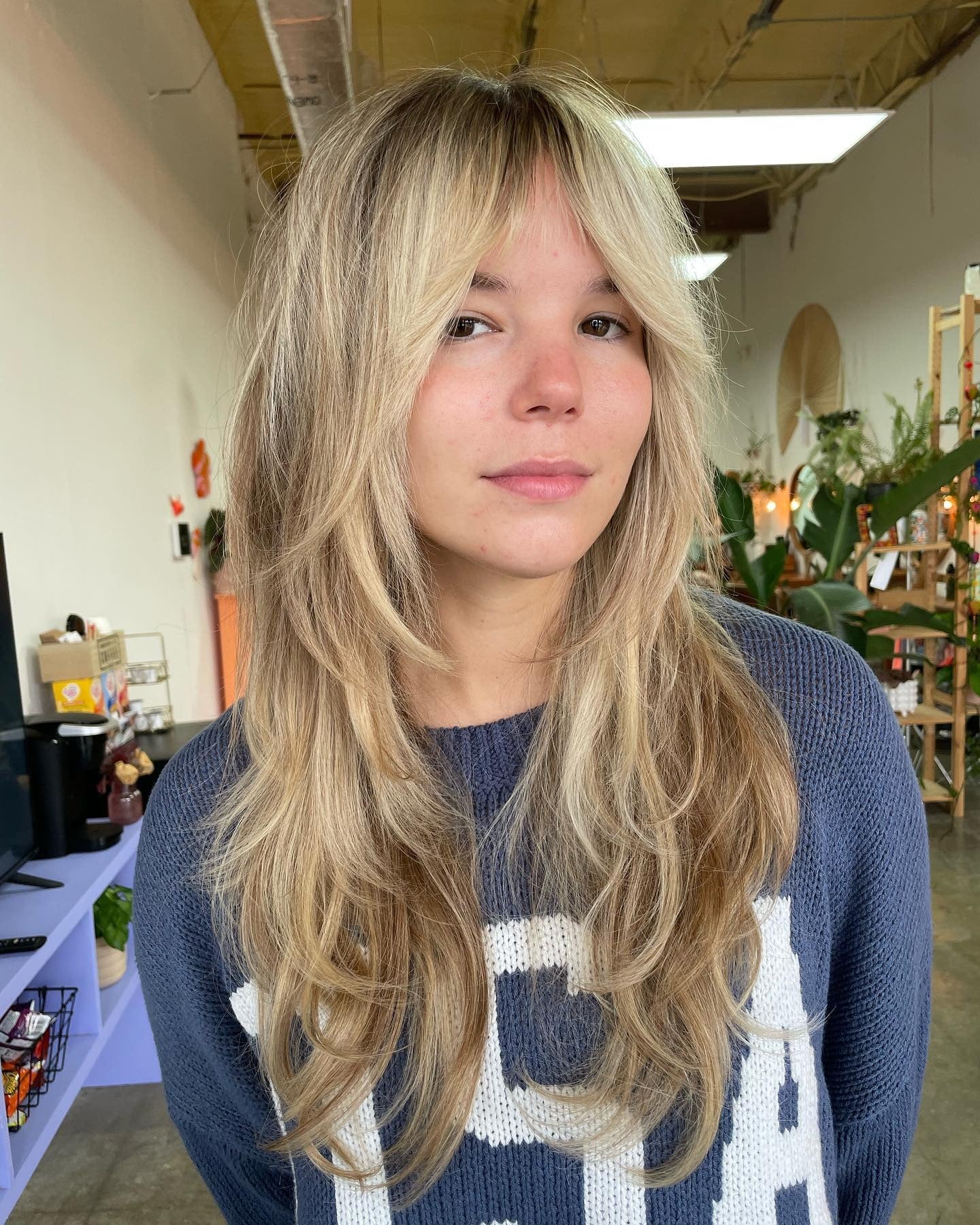 10. Long Blonde Shag with Feathered Layers (Shaggy Haircut)