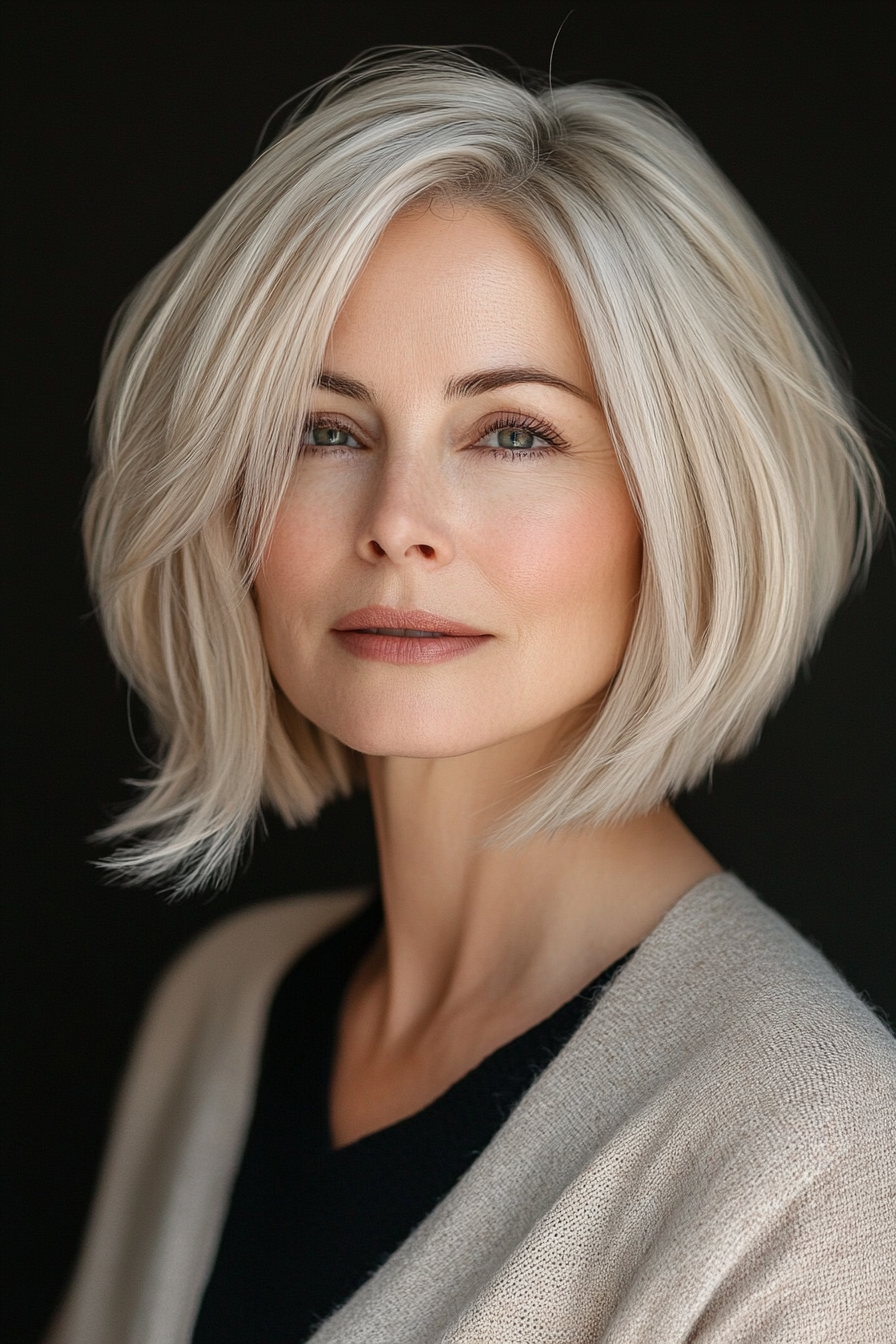 15. Sandy Blonde Blunt Bob (Fun Short Haircuts For Women Over 50) - Fun Short Haircuts For Women Over 50
