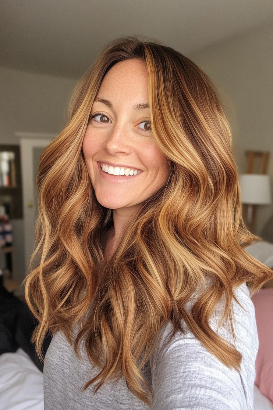 6. Gypsy Waves with Golden Brunette (Boho Haircuts) - Boho Haircuts