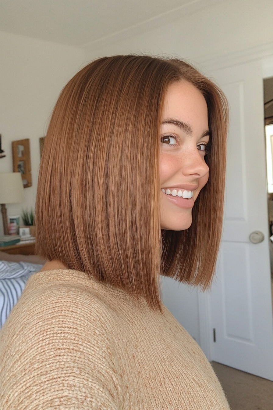 10. Blunt Ends with Cinnamon Brown Hue (Boho Haircuts) - Boho Haircuts