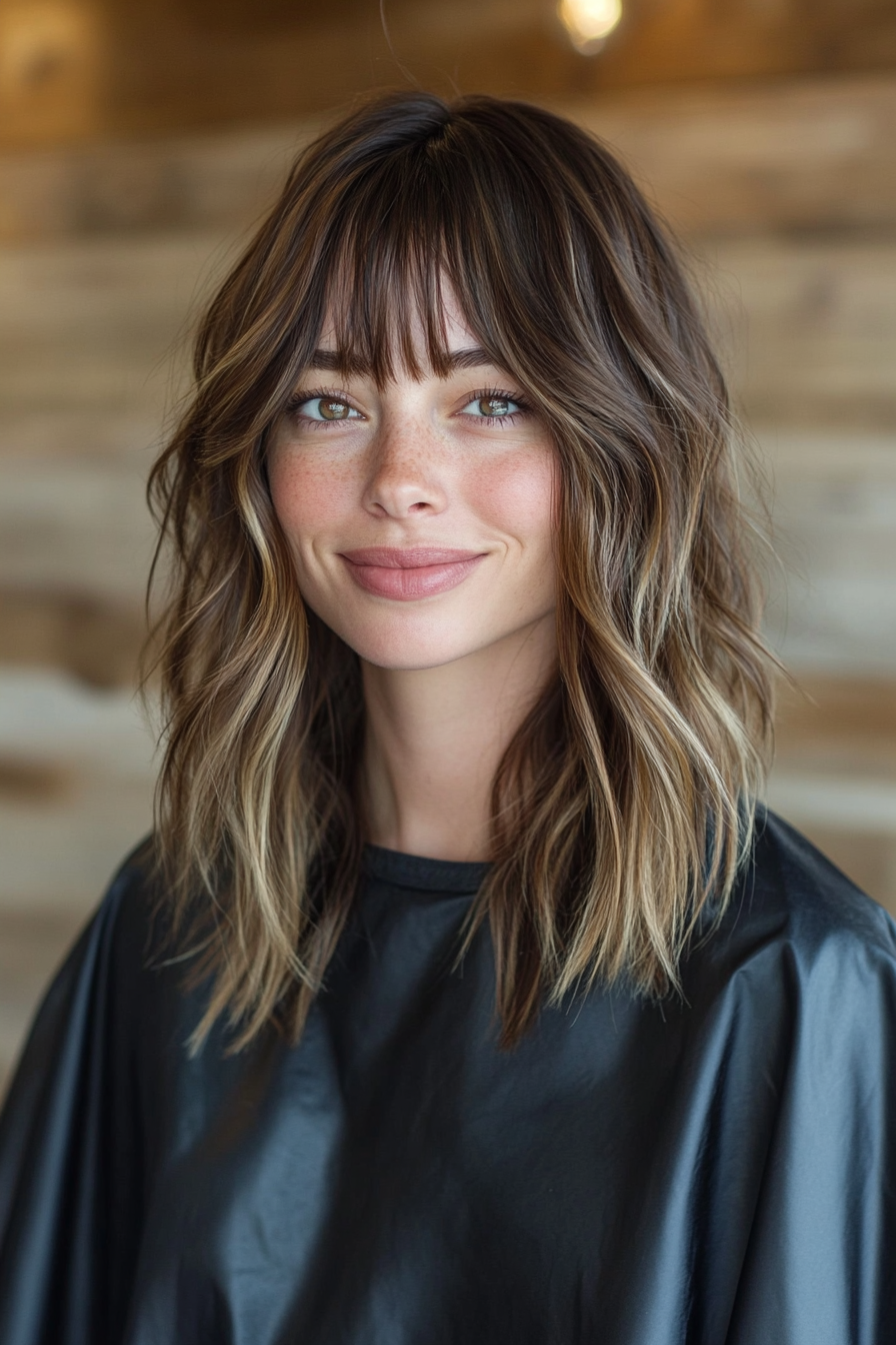 11. Wispy Bangs with Mocha Layers (Boho Haircuts) - Boho Haircuts