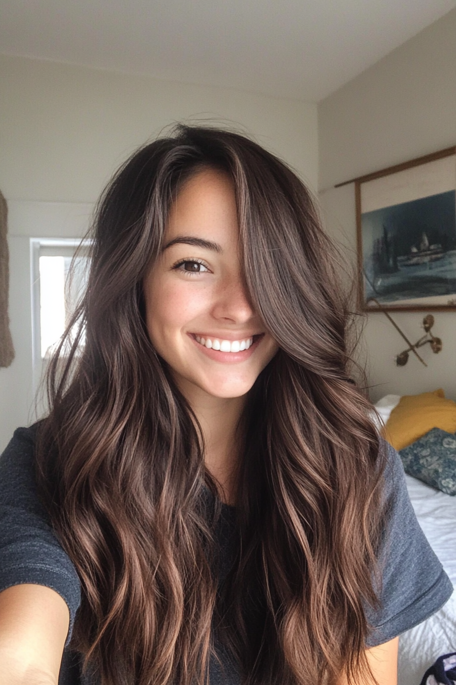 16. Tapered Ends in Cool Dark Brown (Boho Haircuts) - Boho Haircuts