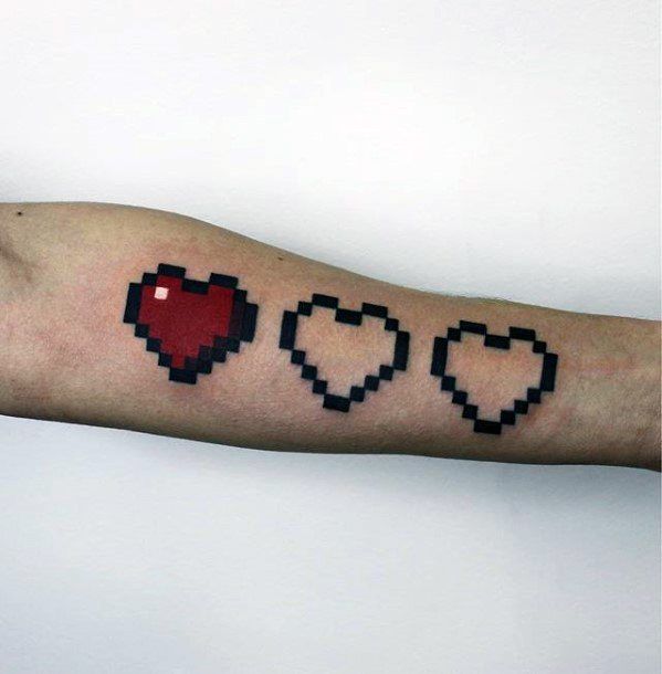 60 Pixel Tattoo Designs for Men [2024 Inspiration Guide]