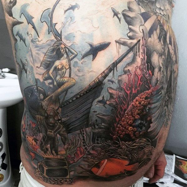 50 Unique Coral Reef Tattoo Designs for Men