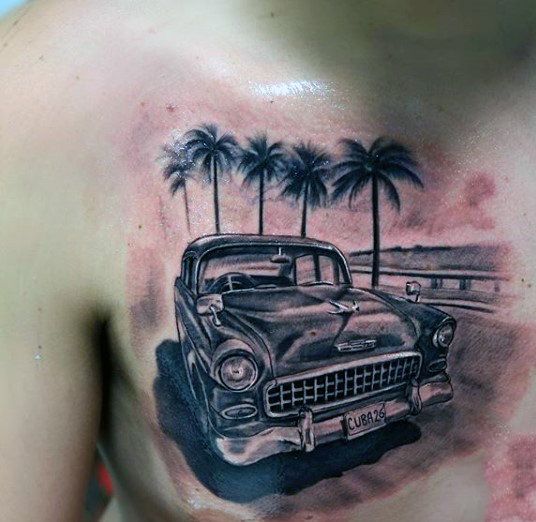 70 Car Tattoos For Men - Cool Automotive Design Ideas