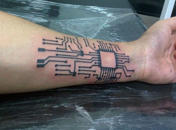 60 Cool Circuit Board Tattoo Designs for Men [2024 Guide]