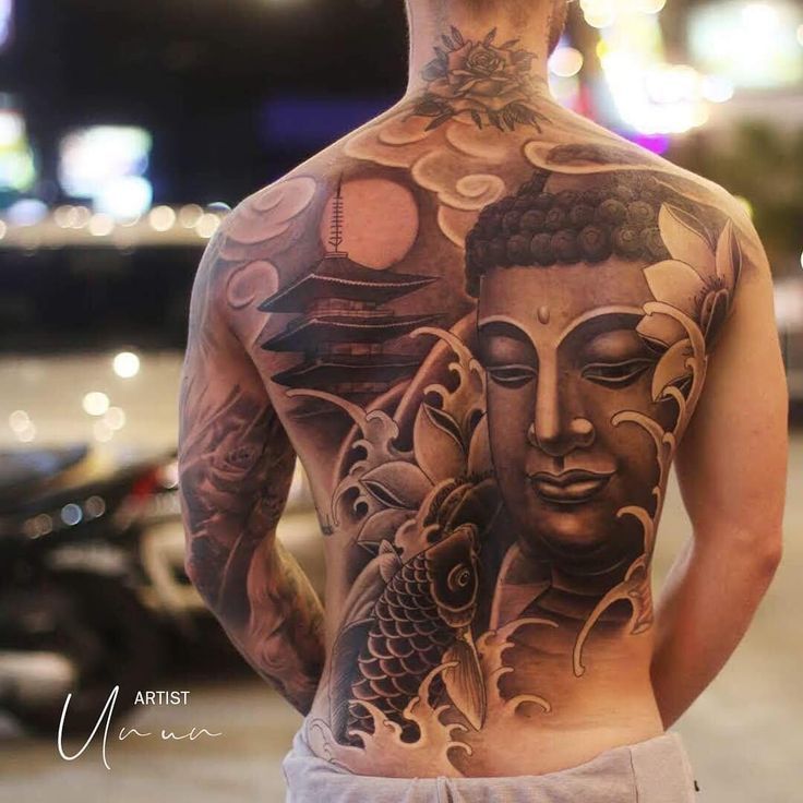 Full Back Buddha Tattoo Celebrity Ink™