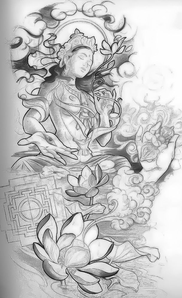 Goddess of mercy, asian art | Japanese tattoo art, Tattoo design ...