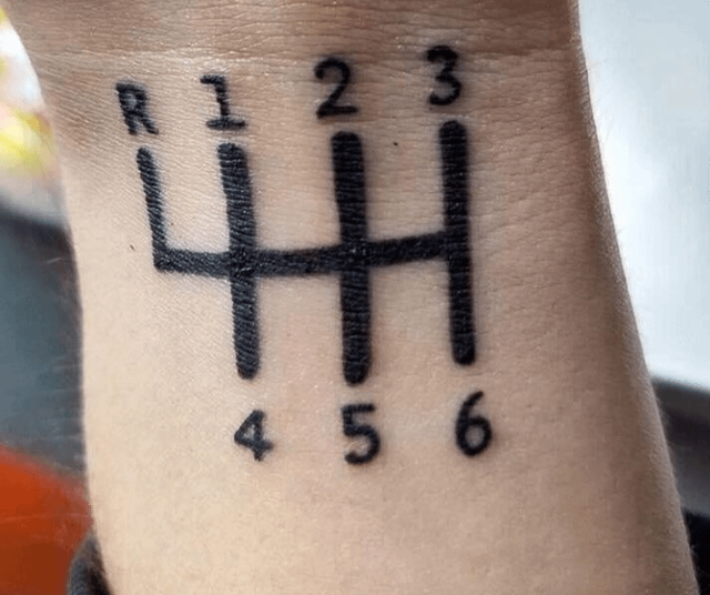 This gearshift tattoo. : r/confidentlyincorrect