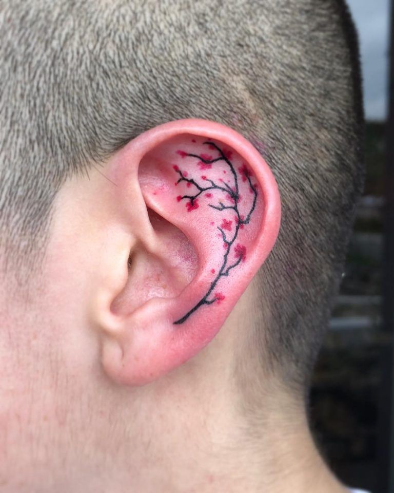 27 Charming Cherry Blossom Tattoo Examples