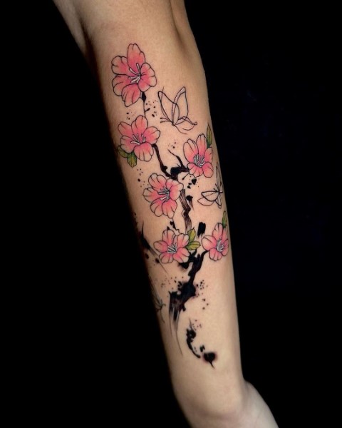 20+ Amazing Cherry Blossom Tattoo Designs for Men & Women ...
