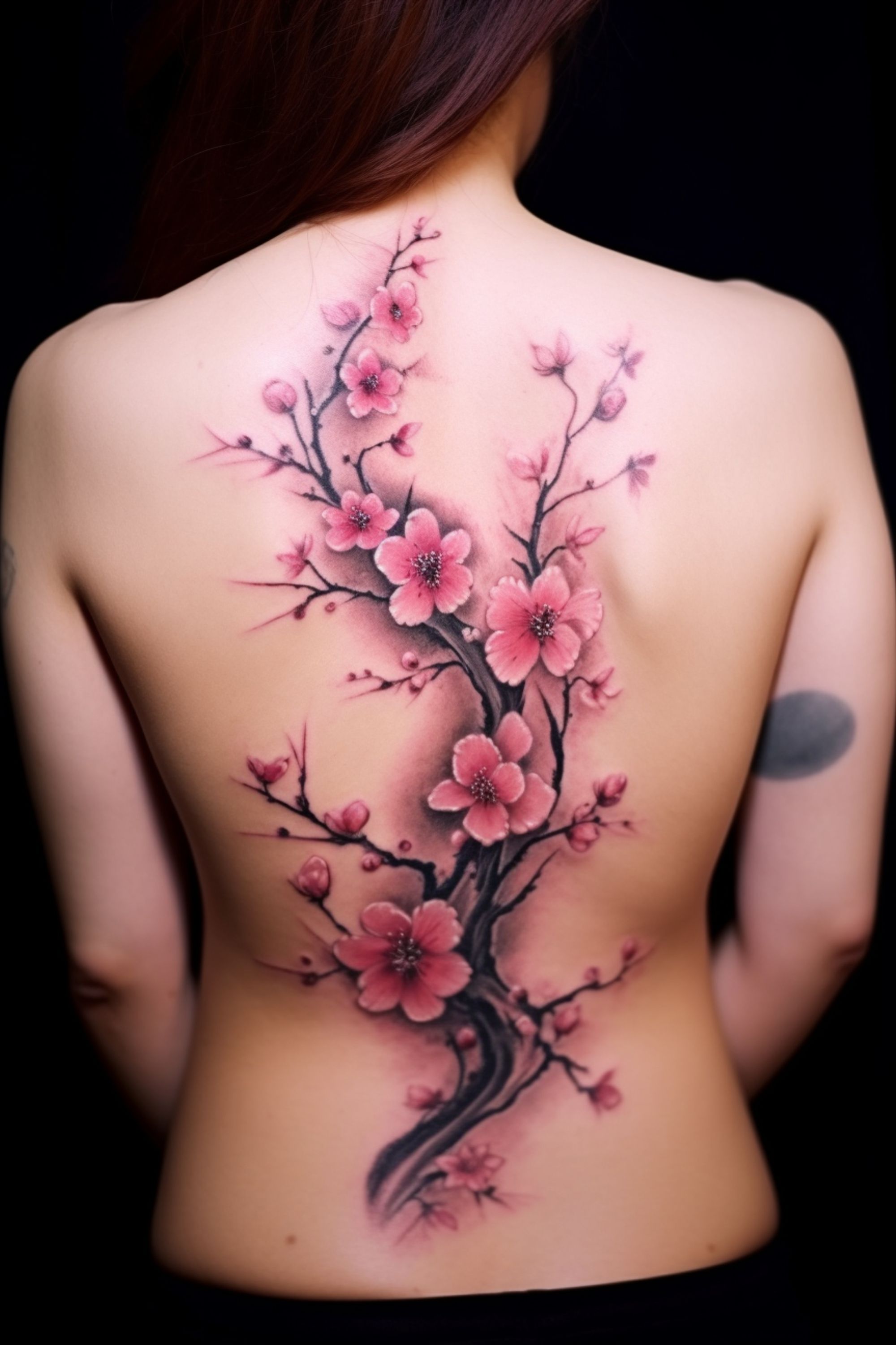 Intricate Japanese Blossom Tattoo for Women