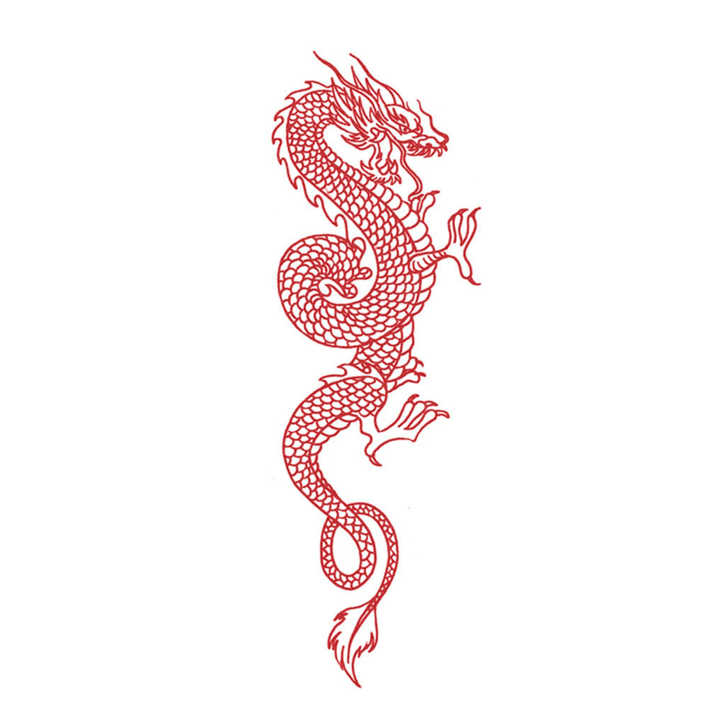 Red Chinese Dragon Tattoo