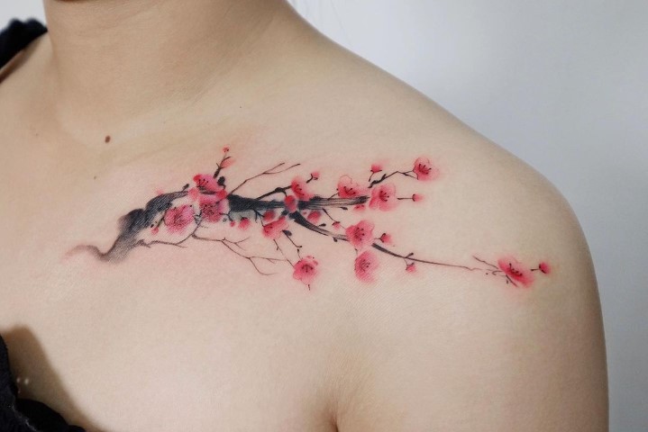 20+ Amazing Cherry Blossom Tattoo Designs for Men & Women ...